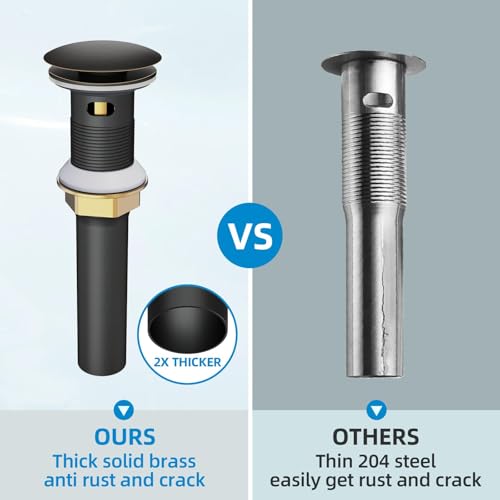 Bathroom Sink Drain with Overflow, Pop Up Drain for Bathroom Sink with Anti-Clogging Hair Catcher Basket,Oil Rubbed Bronze - color: Orb