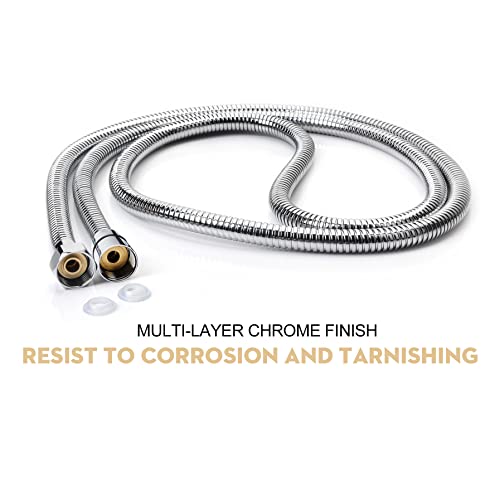 Blissland Shower Hose Extra Long 99 Inches Stainless Steel Handheld Shower Head Hose with Brass Insert and Nut - Durable and Flexible - style: 99''Stainless Steel