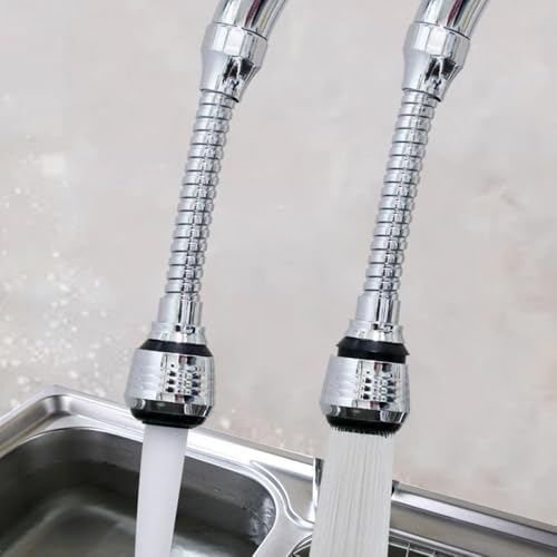 2Pcs Kitchen Faucet Extender Universal Faucet Spray Head 360° Swivel Adjustable Nozzle Spout for Bathroom Kitchen Tap Nozzle Filter Adapter