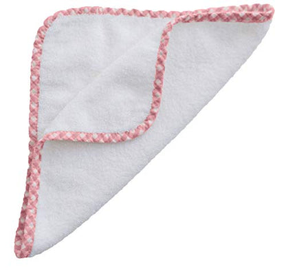 Channing & Yates Premium Boutique Baby Washcloths - (6-Pack) Organic Plush Washcloths 2X Thick & Soft - Helps Eczema - Adult Face Washcloths - (Pink on White) - color: Pink Gingham