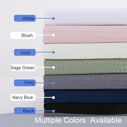 Black Shower Curtain, Waffle Weave Heavy Fabric Shower Curtain for Bathroom, Waterproof Thick Textured 420G/M Soft Elegant Luxury Hotel Spa Bath Curtains, Machine Washable, Black, 72W x 72L - color: Black, size: 72"W x 72"L (Pack of 1)