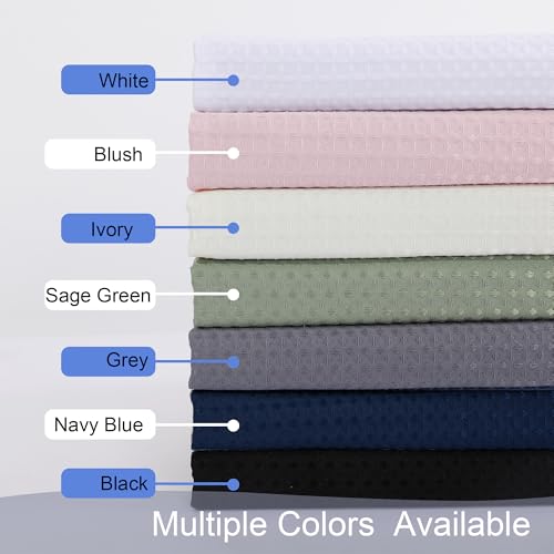 Blush Shower Curtain, Stall Small Waffle Weave Heavy Fabric Shower Curtains for Narrow Size Bathroom, Waterproof Soft Hotel Spa Luxury Bath Curtain Set, Machine Washable, Blush, 36x72 Inch - color: Blush, size: 36"W x 72"L (Pack of 1)