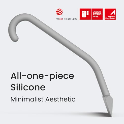 JustHang Shower Squeegee with Built-in Hook, 10-Inch Gray | Award-Winning Design, All-One-Piece Soft-Touch Silicone, for Glass Door, Bathroom, Window, Mirror, Tile Wall, Car - color: Dark Gray