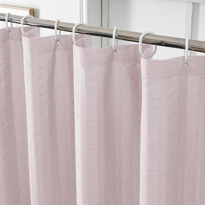 Aiyufeng Moga Stall Fabric Shower Curtain - Soft & Lightweight Small Shower Curtain with Texture for Narrow Stall Size, Machine Washable, 36" Wx72 L, Pink - color: Pink, size: 36"W x 72"L (Pack of 1)