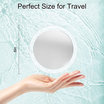 MIYADIVA 30X Magnifying Mirror Suction Cup for Easy Mounting, Use for Makeup Mirror, Travel Stick on Shower Mirror for Plucking Eyebrows 6 Inch | Magnifying Makeup Mirror for Eyebrow Plucking, Eyeliner Detail Makeup, Strong Suction Cup, Precision Tweezer,