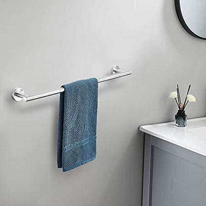 TocTen Bath Towel Bar - Thicken SUS304 Stainless Steel Bathroom Towel Holder, Towel Rod for Bathroom Heavy Duty Wall Mounted Towel Rack Hanger (20 in, Brushed Nickel) - color: Brushed Nickel, size: 20IN