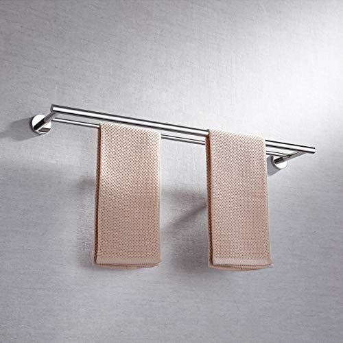 Miyili Double Towel Bar 30-Inch Stainless Steel Bathroom Towel Rack Holder Wall Mount Polished Finish - color: Polished, size: 30-Inch