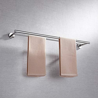 Miyili Double Towel Bar 30-Inch Stainless Steel Bathroom Towel Rack Holder Wall Mount Polished Finish - color: Polished, size: 30-Inch