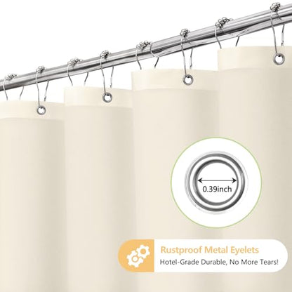Seenus Soft Microfiber Stall Shower Curtain Lightweight with Waterproof TPU Backed, 36 x 72 Inch Beige Small Shower Curtain with 2 Large Magnets,Washable Cloth Bathroom Shower Stall Curtain - color: Cream, size: 36"W x 72"L (Pack of 1)