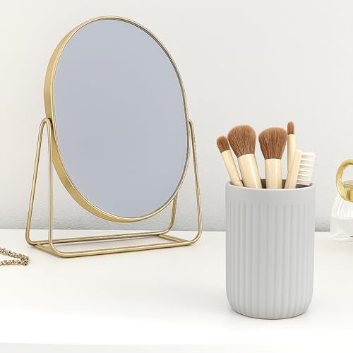 BosilunLife Ceramic Toothbrush Holder - 12oz Bathroom Toothbrush Holder Light Grey Tooth Brush Holders Tumbler Cups Reusable Toothbrush Mouthwash Cup Small Toothbrush and Toothpaste Holder - color: Grey-vsc, size: striped-cylinder
