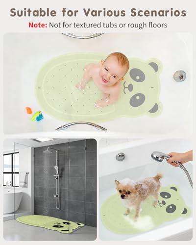 Safe Bath Solution, Bathtub Mat Non Slip for Babies, Toddlers, Kids & Pets, Natural Rubber BPA-Free Low Odor Safer Than PVC, Machine Washable, Suitable for Bathroom, Garden, and Hotel Tubs, Green - color: Green