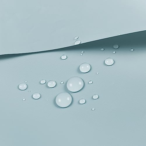 Barossa Design Shower Curtain Liner Light Blue, Standard Size | Premium PEVA, BPA & PVC Free, No Chemical Smell, Metal Grommets, Lightweight Shower Curtain with 3 Magnets for Bathroom - color: Light Blue, size: 72"W x 72"L (Pack of 1)