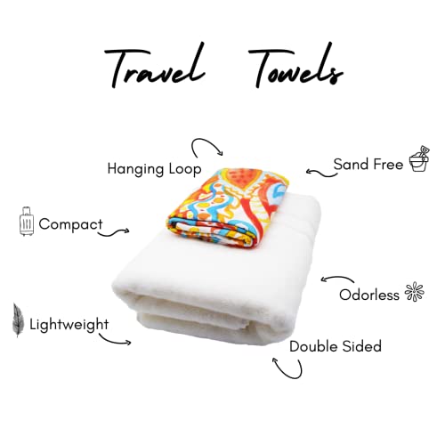 Microfiber Beach Towel - Quick Dry, Sand Free and Oversized 71x35 | Super absorbent, lightweight, swimming, gym, extra large, pool, cruise, camping, yoga, travel, compact, carry bag, vacation - color: Ibiza