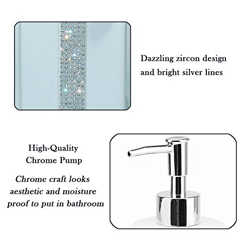 Bathroom Accessories Set 4 Pcs-Ceramic Gift Set Soap Dispenser Pump & Toothbrush Holder & Tumbler Cup & Soap Dish - Bathroom Home Decor Clearance, Countertop Vanity Organize(12 Ounce White) - size: 12 Ounce White