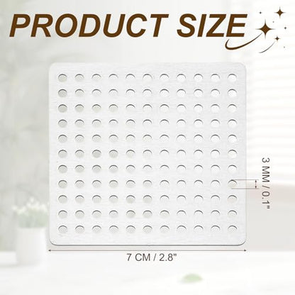 uxcell 1 Pcs Stainless Steel Floor Drain Cover, 2.8 Inches Shower Hair Catcher Drain Grate for Furniture Repair Bathroom Kitchen, Silver Tone(Square) - size: 2.8 Inches