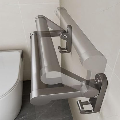 Folding Shower Grab Bars for Wall,Bathroom Safety Rails for Wall,Handicap Flip-Up Balance Support Handrails,Stainless Steel Assist Bath Handles for Elderly Seniors Disabled Pregnant(15.7in/40cm) - size: 15.7in/40cm