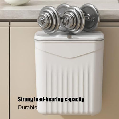 Food Waste Bin for Kitchen Wall Mounted Kitchen Trash with Lid | Home Daily Supplies for Over Door Under Cabinet Laundry Offices Dormitory Apartment Bathroom