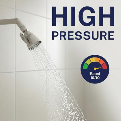 HammerHead Showers® Solid Metal 2 Inch High Pressure Shower Heads - BRUSHED NICKEL – 2.5 GPM Shower Heads High Pressure - High Flow Shower Head with ADJUSTABLE SPRAY PATTERN - Fixed Shower Head - color: Brushed Nickel, size: 2.5 GPM Standard