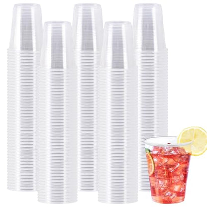 SIUQ 600 Pack 5 oz Clear Plastic Cups, Small Disposable Bathroom Cups | Mini Cup For Mouthwash, Hot/Cold Drinks, Parties, Picnic, Travel, BBQ, Events, Home, Office, Halloween, Christmas & Daily Use - style: 5 oz-600pack