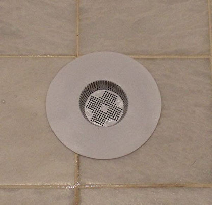 2 Pack Rubber Hair Catcher for Shower & Bathtub Drains – Flexible Drain Cover Strainer Hair Stopper Trap, Sits Securely on Top (No Suction Needed), Reusable & Easy to Clean