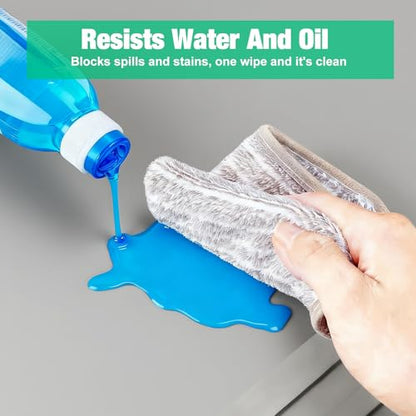 Aisslro Under Sink Mat 28" X 19", Waterproof Silicone Under Sink Mats for Kitchen, Anti-Leak Shelf Liner & Cabinet Protector with Raised Edge, [BPA Free] Bathroom Tray Home Organizer, Grey | BPA-Free Raised-Edge Cabinet Protector & Leak Tray for Bathroom