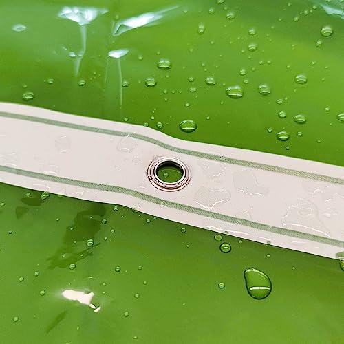 Barossa Design Clear Green Shower Curtain Liner Standard Size | Premium PEVA, PVC Free, Metal Grommets, Waterproof Lightweight Translucent Green Shower Curtain with 3 Magnets for Bathroom - color: Clear Green, size: 72"W x 72"L (Pack of 1)