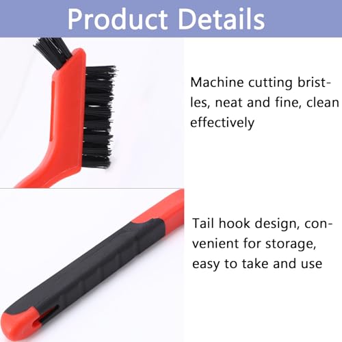 3PCS Ergonomic Handle Nylon Detail Brushes Car Interior Gap Cleaning Brush | Durable nylon bristles cleaning brushes with ergonomic non-slip handle, ideal for car tight spaces dust removal