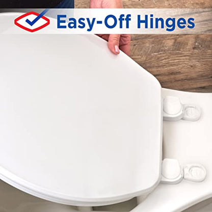 Clorox Elongated Plastic Toilet Seat with Easy-Off Hinges, Wiggle-Free - style: Elongated Plastic
