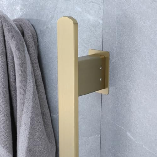 Bathroom Heated Towel Rack, Brushed Gold Towel Warmer, 3Bars, 110V | Smart Touch Control, Wall Mounted, Concealed Hardwired, Stainless Steel, Dry Towels in Modern Bathrooms, Space-Saving Design - color: Brushed Gold-3 Bars