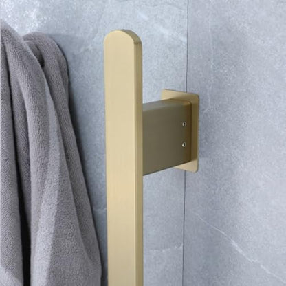 Bathroom Heated Towel Rack, Brushed Gold Towel Warmer, 3Bars, 110V | Smart Touch Control, Wall Mounted, Concealed Hardwired, Stainless Steel, Dry Towels in Modern Bathrooms, Space-Saving Design - color: Brushed Gold-3 Bars