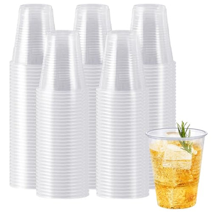 SIUQ 300 Pack 12 oz Plastic Cups, Clear Disposable Drinking Water Cups | Hot/Cold Party Drinking Cups, PP Clear Plastic Cups Bulk for Party, Picnic, BBQ, Wedding, Travel, Christmas & Events - style: 12 oz-300pack