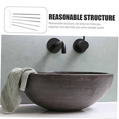 Operitacx Rotatable Bar Stainless Steel Towel Mounted Holder Punch Installation Resistant Kitchen Bathroom Storage Shelf for Towels