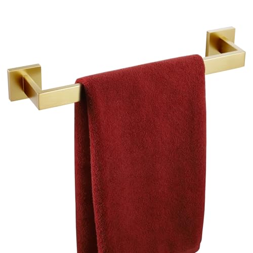 KOKOSIRI Bath Towel Bar Kitchen Dish Cloths Hanger 16 Inch Hand Towel Holder Stainless Steel Wall Mounted, Brushed Gold, B4003BG-L16 - color: Brushed Gold, size: 16-Inch