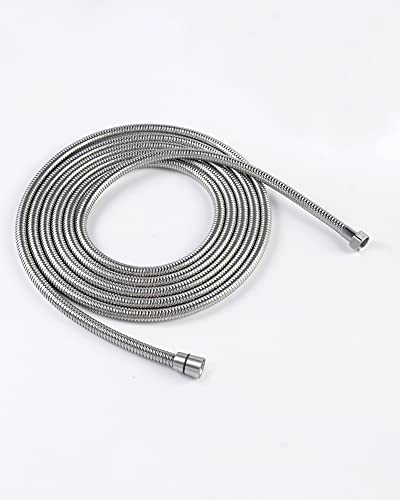 PHASAT Extra Long Shower Hose Replacement, 304 Stainless Steel Shower Head Hose Extension,177 Inches,Brushed Nickel - color: Brushed Nickel, size: 177 Inches