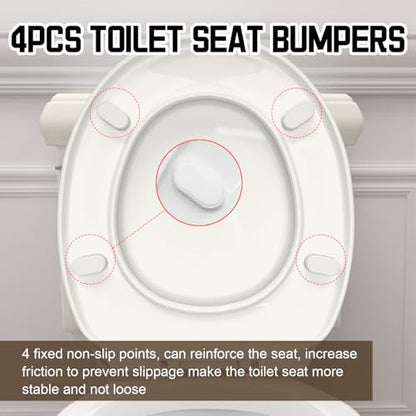 Round Toilet Seat, Standard 16.5″, Slow Close, Almond/Bone | Easy Installation, Easy Cleaning, Quick-attach metal hinges, Quiet Operation, Fits Standard Round Toilets