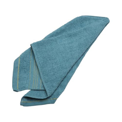1 Pcs Towels Gold Thread Weave Bath Towel Microfiber Bamboo Fiber Blue 33x74cm