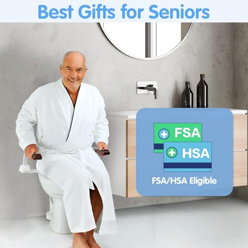 Toilet Safety Rails for Seniors（520lbs), Adjustable Toilet Handle for The Elderly and Disabled, Handicap Toilet Safety Frame Grab Bars, Toilet Support Rails