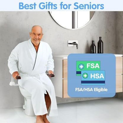 Toilet Safety Rails for Seniors（520lbs), Adjustable Toilet Handle for The Elderly and Disabled, Handicap Toilet Safety Frame Grab Bars, Toilet Support Rails