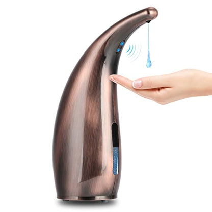 Red Copper Automatic Touchless Soap Dispenser - 300ml, IP65 Waterproof, Auto Sensor for Kitchen, Bathroom, Hotel, Restaurant - color: Red Copper