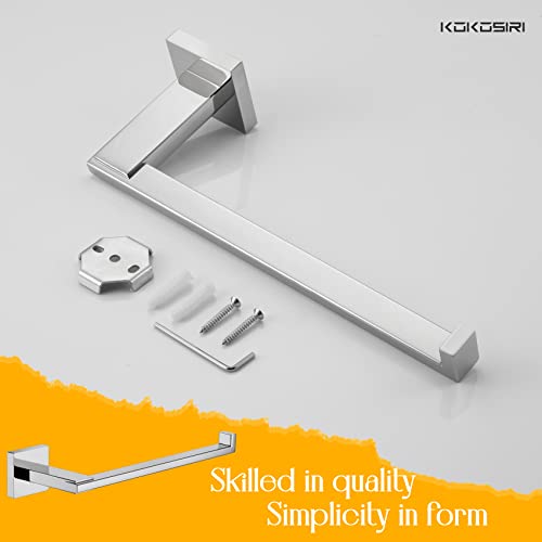 KOKOSIRI Hand Towel Bar Chrome Towel Ring Holder for Bathroom Hardware Organization and Storage Wall Mount Heavy Duty, Polished Stainless Steel B3006CH - color: Polished Chrome