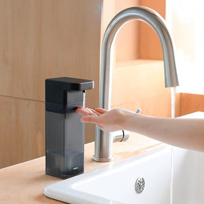 mooas Multi Auto Gel Hand Soap Dispenser, Automatic, Rechargeable (Black) | 3-Level Adjustable, IPX7 Waterproof, USB-C Charging, 15.2oz Capacity, Liquid Soap, Automatic Cleaning, Kitchen, Bathroom - color: Black