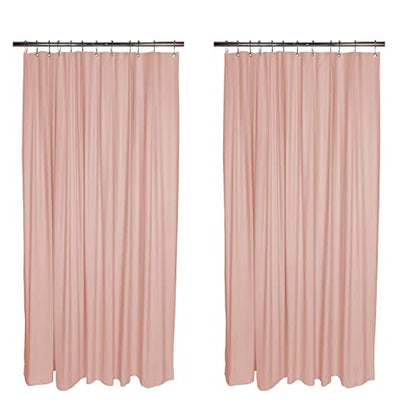 Bath Bliss 2 Pack PVC Heavy Weight Shower Curtain Liner | 4G | 70" x 72" | Rust Resistant Copper Grommets | Magnetic Hem | Pink - color: Pink