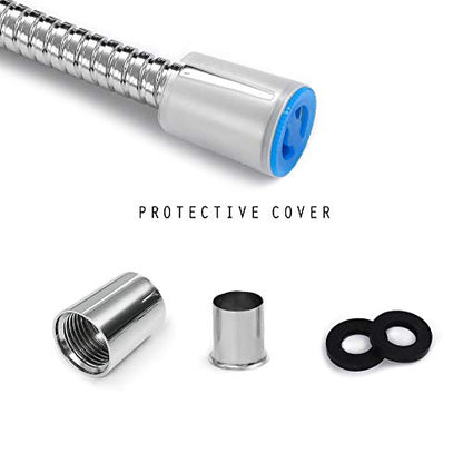 72-inch Shower Hose Replacement, 304 Stainless Steel Extra Long Hand Held Shower Hose With Brass Fitting (72-inch, Stainless Steel) - color: Stainless Steel, size: 72inches