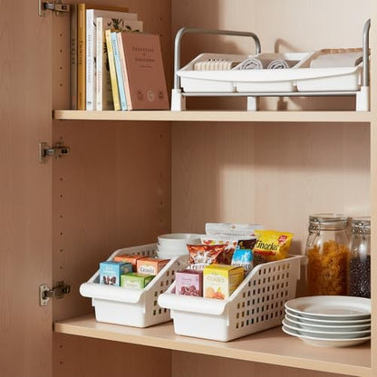 Adjustable Telescopic Cabinet Shelf, Tool-Free Under Sink Organizer Rack, Carbon Steel and PP Plastic Storage Solution for Kitchen and Bathroom - size: 9.84 x 4.72 x 4.13 in