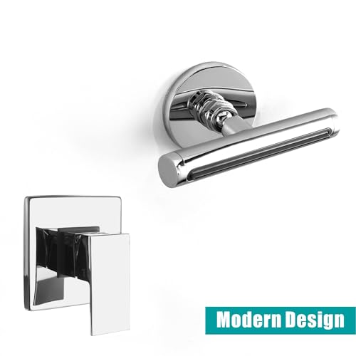 SKOWLL Waterfall Shower Adjustable, Wall Mount Modern Rainfall Waterfall Shower Head Set, Polished Chrome Waterfall Showerhead Jet, High Pressure Shower Body Spray Jets - color: Polished Chrome
