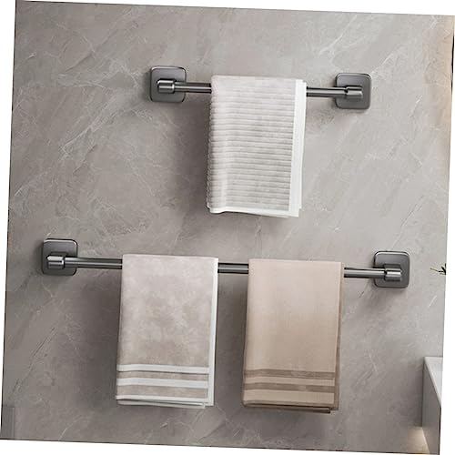 Wall-Mounted Heavy Duty Towel Bar Self-Adhesive Bathroom Rack No Drill Installation for Kitchen Bathroom and Balcony Grey Towel Holder - size: 50X6X6CM