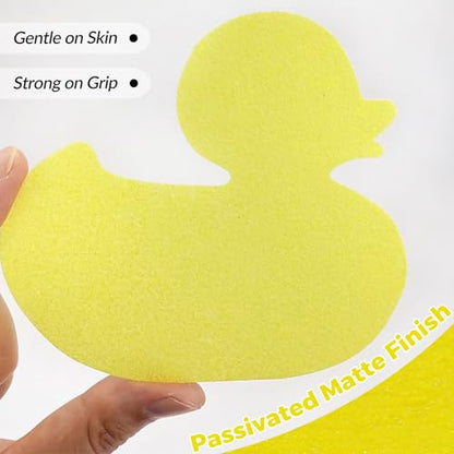 S&X Bathtub Non Slip Stickers for Kids, 12-Pack Cartoon Duck Shower Non Slip Stickers - Comfortable High Grip On Slippery Surfaces - size: Duck