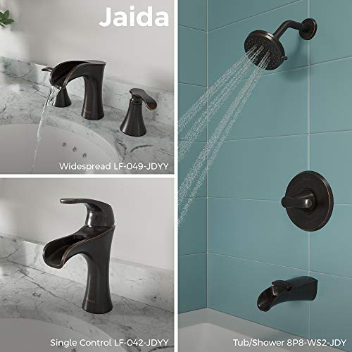 Pfister Brea Bathroom Sink Faucet, 8-Inch Widespread, 2-Handle, 3-Hole, Tuscan Bronze Finish, LF049BRYY - style: Widespread