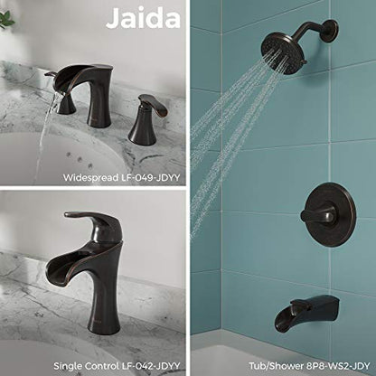 Pfister Brea Bathroom Sink Faucet, 8-Inch Widespread, 2-Handle, 3-Hole, Tuscan Bronze Finish, LF049BRYY - style: Widespread