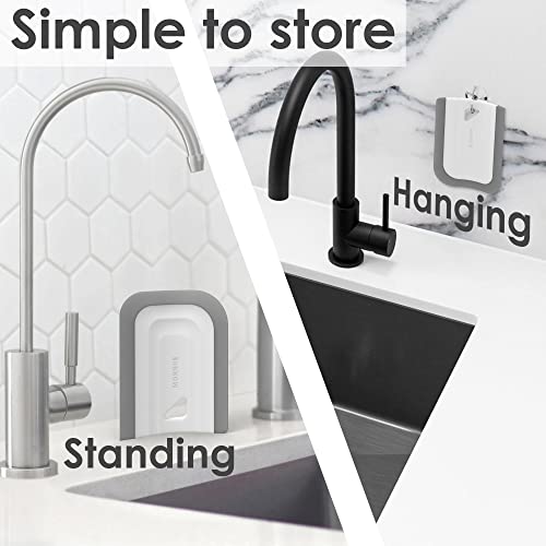 Curved Small Squeegee. Kitchen Sink Squeegee for Sinks, Countertops and Dishes. Multi-Purpose, for Vanity Tops, Bathroom Mirrors, Car Windows and Side Mirrors. 1 Pack